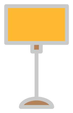 Rectangle standing lamp, illustration, on a white background.のイラスト素材