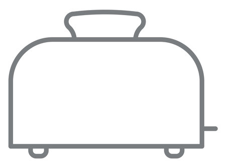 Grey electric toaster, illustration, on a white background.のイラスト素材