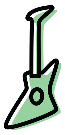 Electric guitar, illustration, on a white background.のイラスト素材