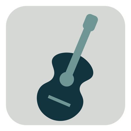 Blue guitar, illustration, on a white background.のイラスト素材