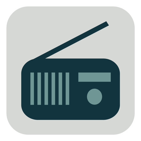 Radio player, illustration, on a white background.のイラスト素材