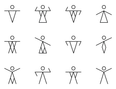 Pictogram person, illustration, on a white background.のイラスト素材