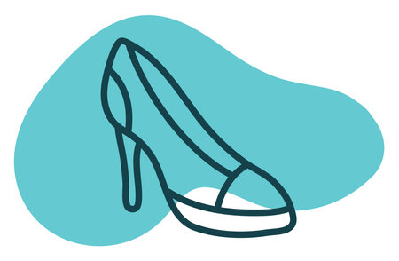 Oxfords heels, illustration, on a white background.のイラスト素材