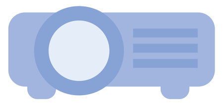 Television projector, illustration, on a white background.のイラスト素材