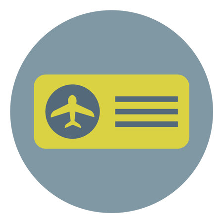 Flying ticket, illustration, on a white background.のイラスト素材