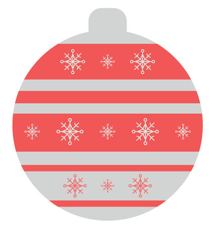 Christmas tree decoration, illustration, on a white background.のイラスト素材