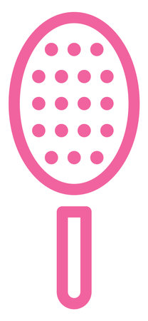 Pink hair brush, illustration, vector on a white background.のイラスト素材