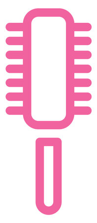 Pink hair comb, illustration, vector on a white background.のイラスト素材