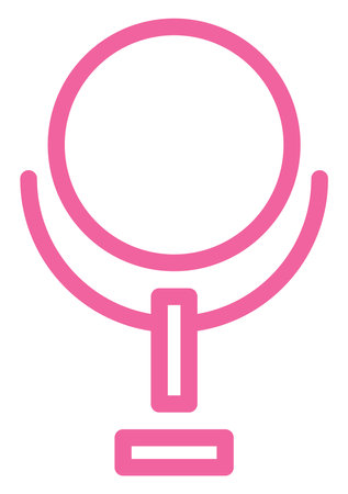 Pink mirror, illustration, vector on a white background.のイラスト素材