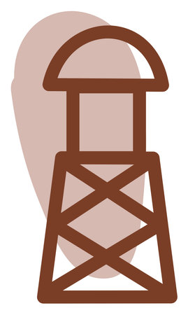 Electricity building, illustration, vector on a white background.のイラスト素材