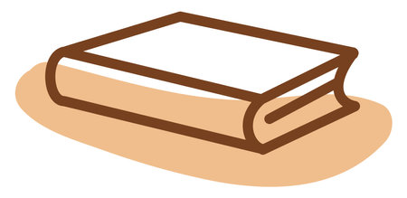 Closed book, illustration, vector on a white background.のイラスト素材