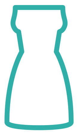 Strapless white dress, illustration, vector on a white background.のイラスト素材