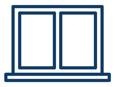 Construction window, illustration, vector on a white background.のイラスト素材