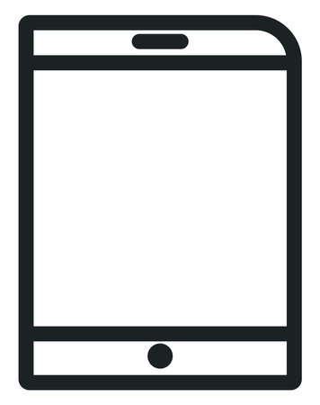 Big tablet, illustration, vector on a white background.のイラスト素材