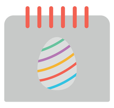 Easter calender, illustration, vector on a white background.のイラスト素材