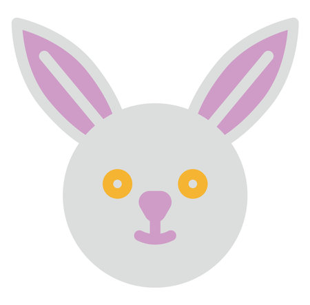 White easter bunny, illustration, vector on a white background.のイラスト素材