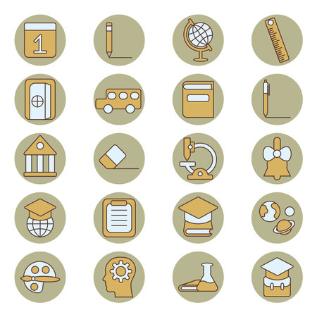 Modern education, illustration, vector on a white background.のイラスト素材