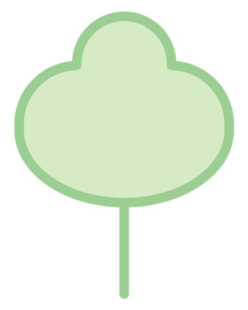 Green forest tree, illustration, vector on a white background.のイラスト素材