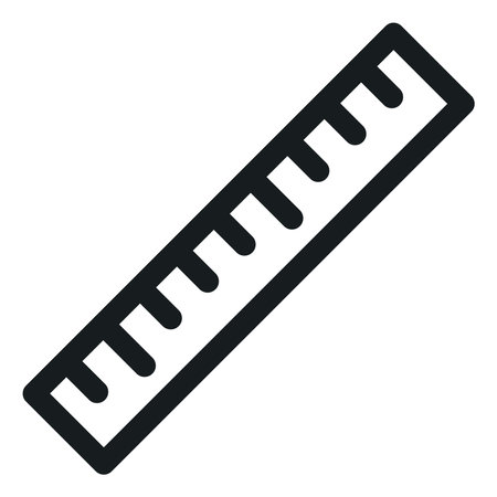 Simple school ruler, illustration, vector on a white background.のイラスト素材