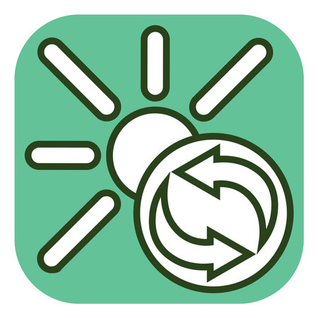 Sun and arrows, illustration, vector on a white background.のイラスト素材