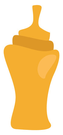 Fastfood mustard, illustration, vector on a white background.のイラスト素材