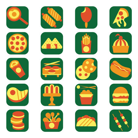 Restaurant food, illustration, vector on a white background.のイラスト素材