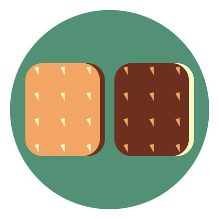 Sweet cookies, illustration, vector on a white background.のイラスト素材