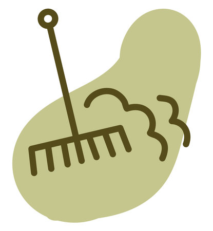 Gardening fork, illustration, vector on a white background.のイラスト素材