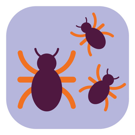 Purple spiders, illustration, vector on a white background.のイラスト素材