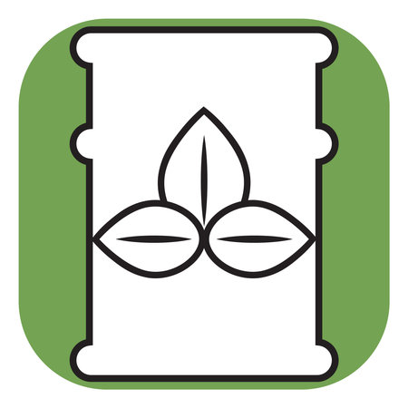 Biofuel barrel, illustration, vector on a white background.のイラスト素材
