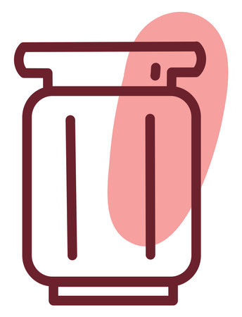 Mixed fruit jam, illustration, vector on a white background.のイラスト素材