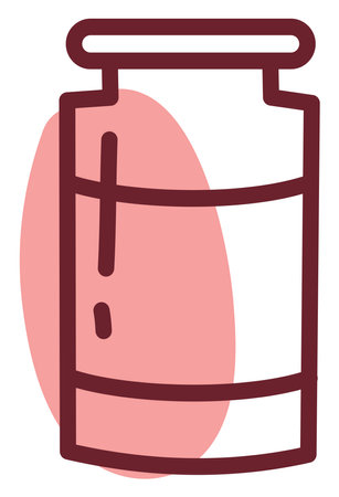 Watermelon jam jar, illustration, vector on a white background.のイラスト素材