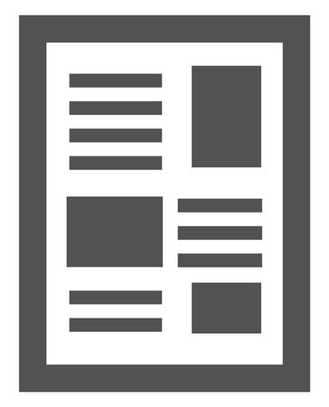 New newspaper, illustration, vector on a white background.のイラスト素材