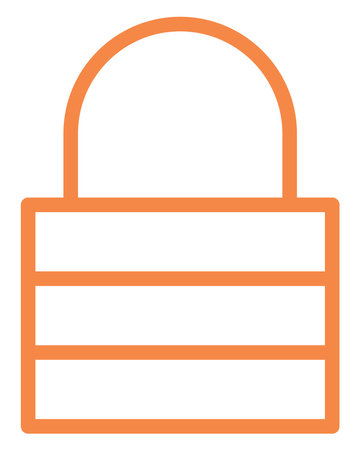 Privacy lock, illustration, vector on a white background.のイラスト素材