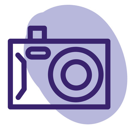 Digital camera, illustration, vector on a white background.のイラスト素材