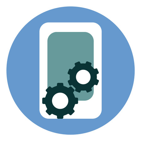 Phone settings, illustration, vector on a white background.のイラスト素材