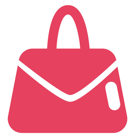 Pink bag, illustration, vector on a white background.のイラスト素材