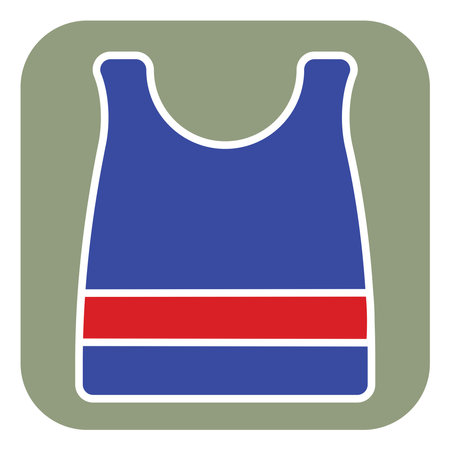 Bulletproof vest, illustration, vector on a white background.のイラスト素材