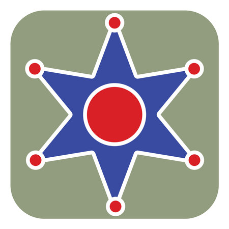 Sheriff star, illustration, vector on a white background.のイラスト素材