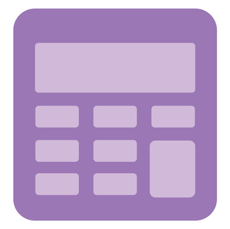 Purple calculator, illustration, vector on a white background.のイラスト素材