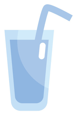 Glass of juice, illustration, vector on a white background.のイラスト素材