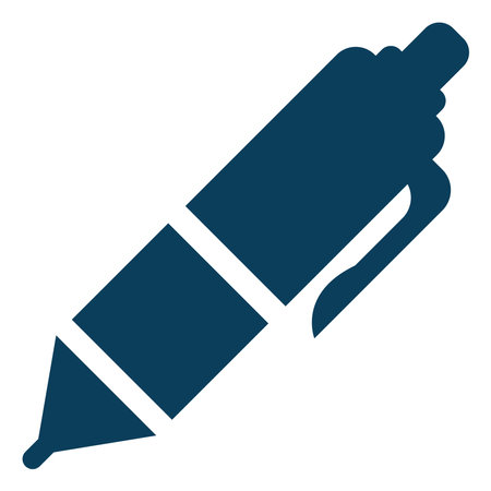 Blue pen, illustration, vector on a white background.のイラスト素材