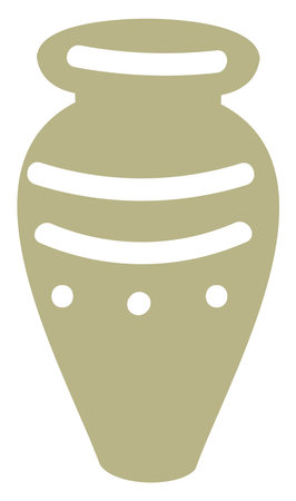 Light flower vase, illustration, vector on a white background.のイラスト素材