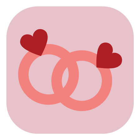 Wedding rings, illustration, vector on a white background.のイラスト素材