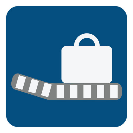 Airport suitcase, illustration, vector, on a white background.のイラスト素材