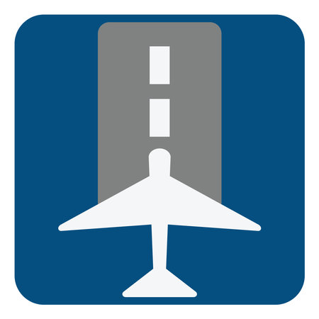Airplane landing, illustration, vector, on a white background.のイラスト素材