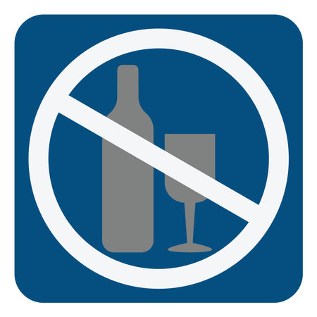 Alcohol prohibited, illustration, vector, on a white background.のイラスト素材