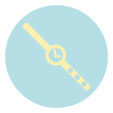 Yellow watch,illustration, vector, on a white background.のイラスト素材