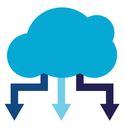 Analytics cloud, illustration, vector, on a white background.のイラスト素材