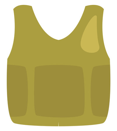Army body armour, illustration, vector, on a white background.のイラスト素材